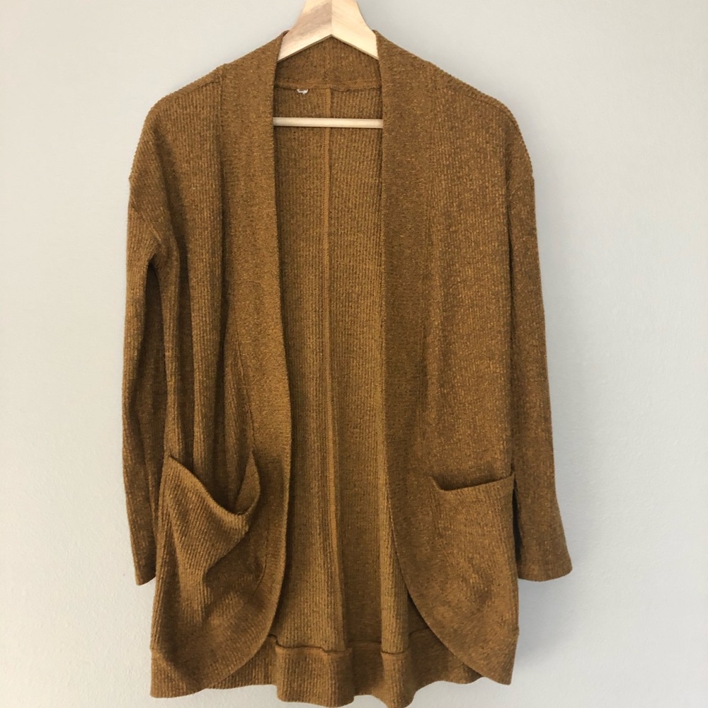 mustard yellow cardigan